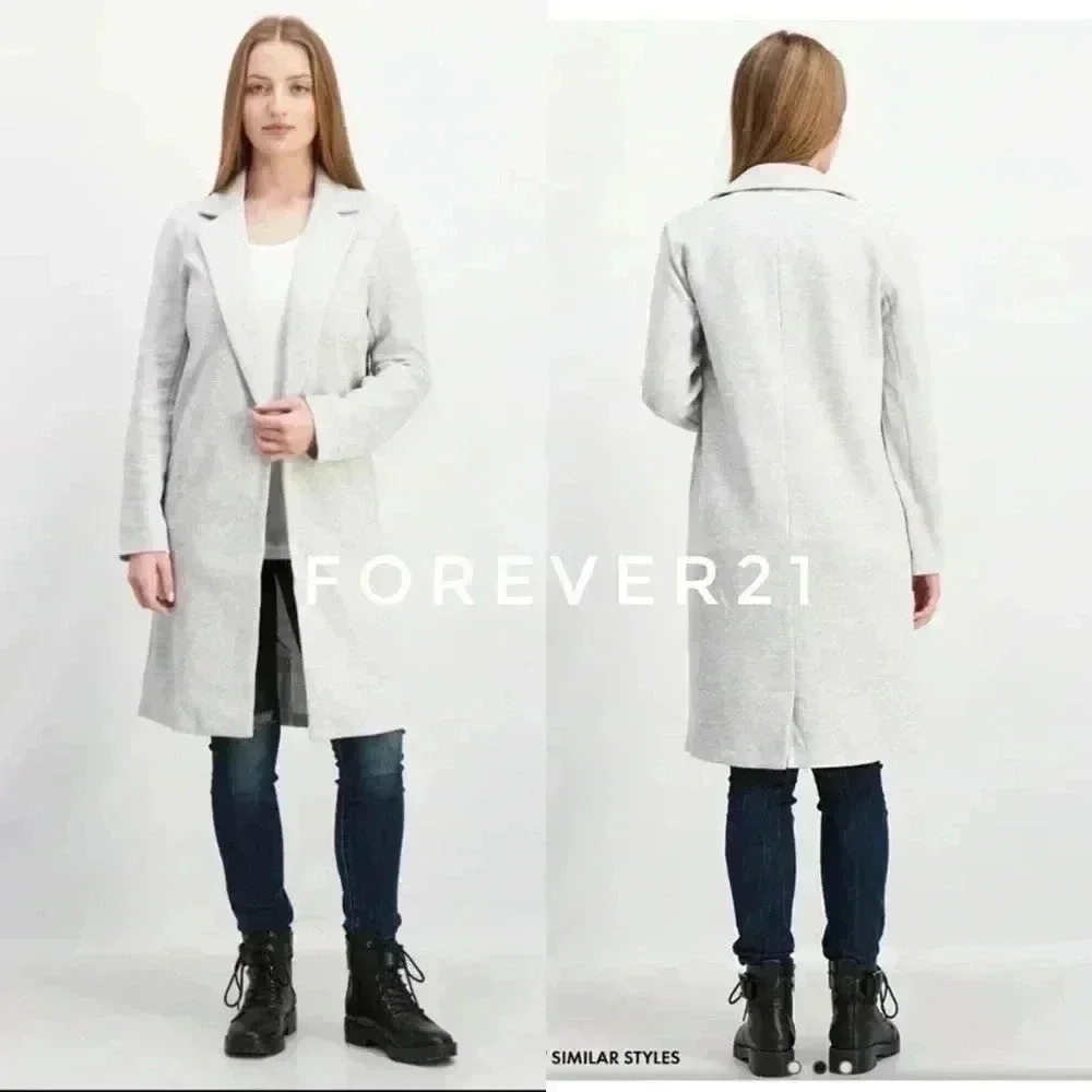 BNWOT Forever  21 heathered knit longline coat size S